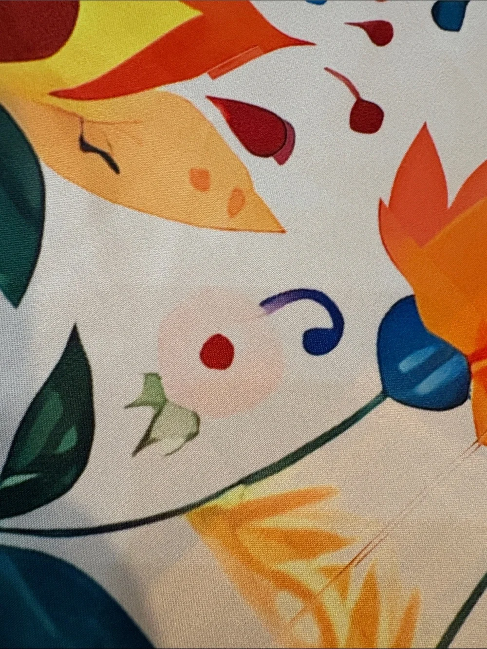 Bright Floral Print Tablecloth